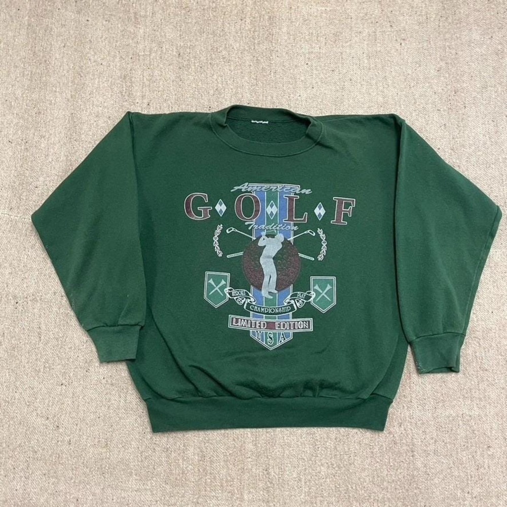 vintage Golf championship sweatshirt mens xl Green 1990s USA